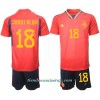 Conjunto (Camiseta+Pantalón Corto) España Jordi Alba 18 Primera Equipación Mundial 2022 - Niño